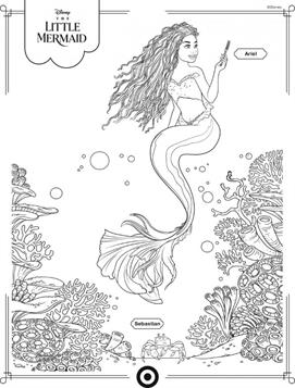 little mermaid coloring page