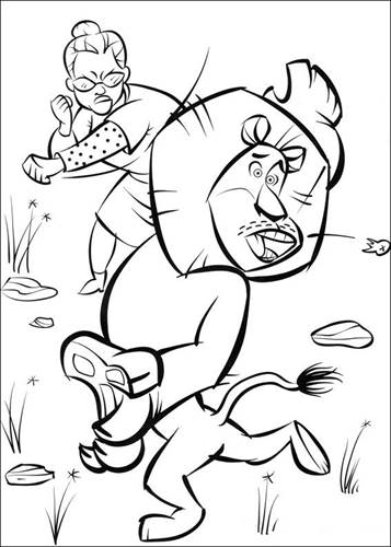 Madagascar 2 Coloring Book Escape 2 Africa Gloria and Moto Moto coloring  pages 