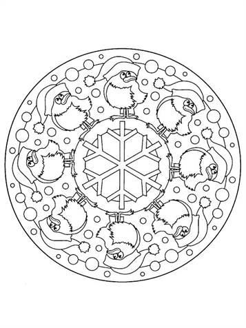 free printable christmas mandala coloring pages