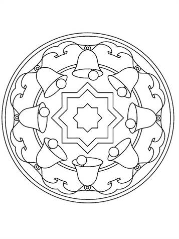 free printable christmas mandala coloring pages