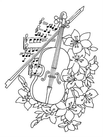 Coloring Pages, Set of 5 Different Coloring Pages, Musical Instruments  Adult Coloring Pages, Digital Download 