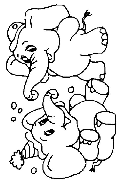 kidsnfun  create personal coloring page of elephants
