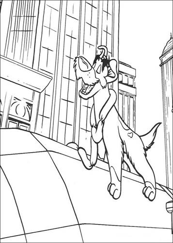 oliver and company coloring pages