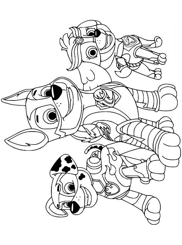 Kids-n-fun.com | Coloring page Paw Patrol Mighty Pups Paw Patrol New