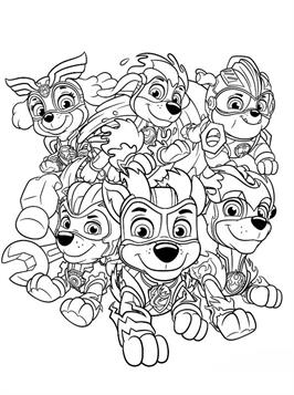 Onwijs Kids-n-fun.com | 24 coloring pages of Paw Patrol Mighty Pups DZ-81