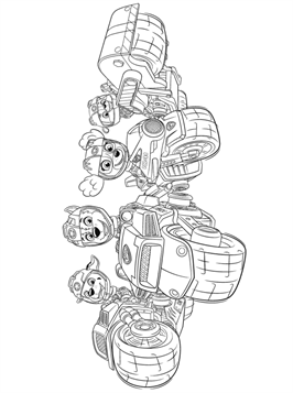 Gloria and Moto Moto Coloring Page - ColoringAll