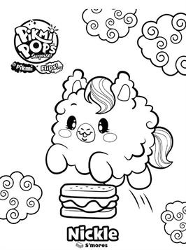 Unicorn Pikmi Pops Coloring Page / Coloriage Pikmi Pops dessin