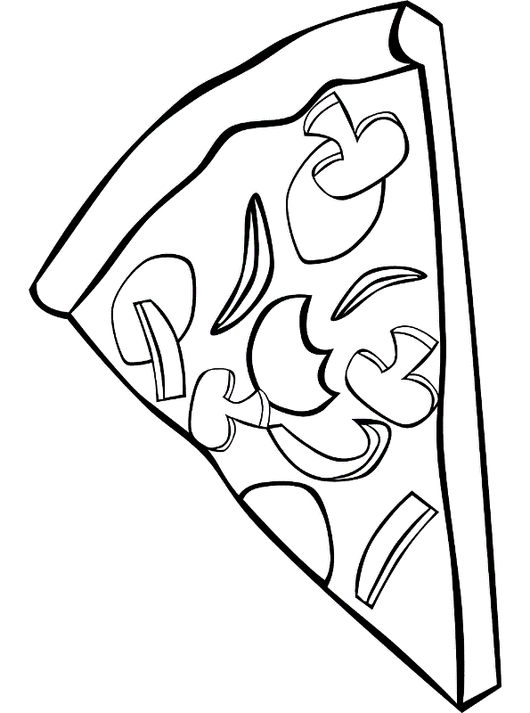 Kids-n-fun.com | Coloring page Pizza Pizza slice