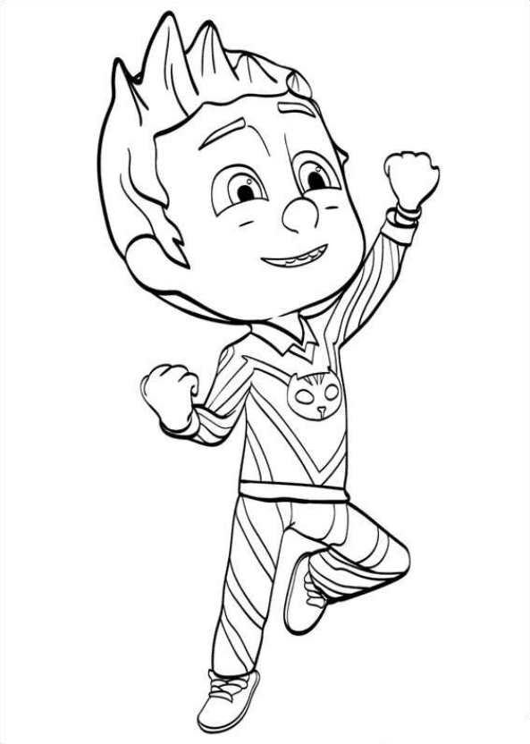 Kids-n-fun.com | Coloring page PJ Masks sacha