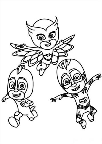 Kids N Fun Com 20 Coloring Pages Of Pj Masks