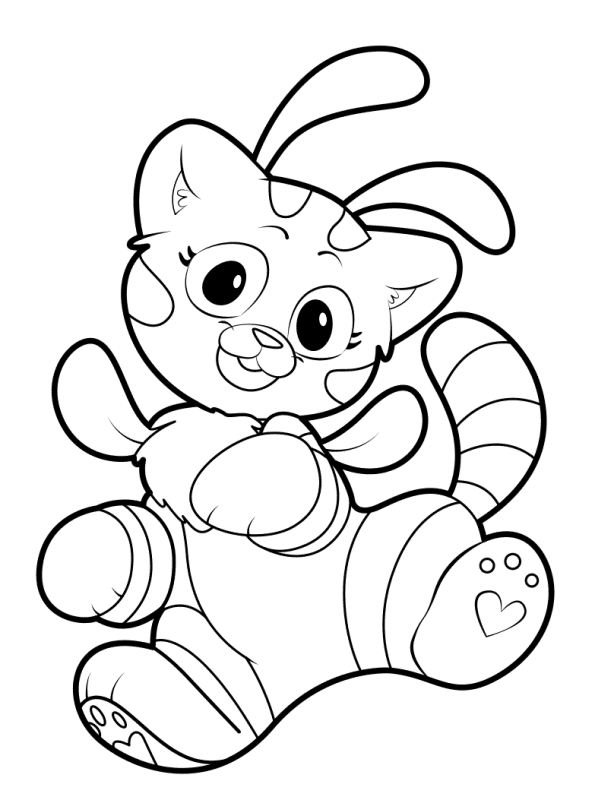 Kids-n-fun.com | Coloring page Poppy Playtime Cute Cat Bee