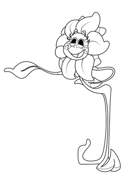 Coloring page Poppy Playtime : Mommy Long Legs & Daisy 3