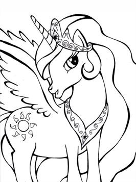 4 Pack My Little Pony Coloring Pages Book Cadence Princess Celestia Rainbow  Dash Twilight Sparkle Printable Digital Artwork Instant Download 