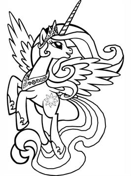 Kids-n-fun.com | 20 coloring pages of Princess Celestia My Little Pony