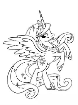 Kids-n-fun.com | 20 coloring pages of Princess Celestia My Little Pony