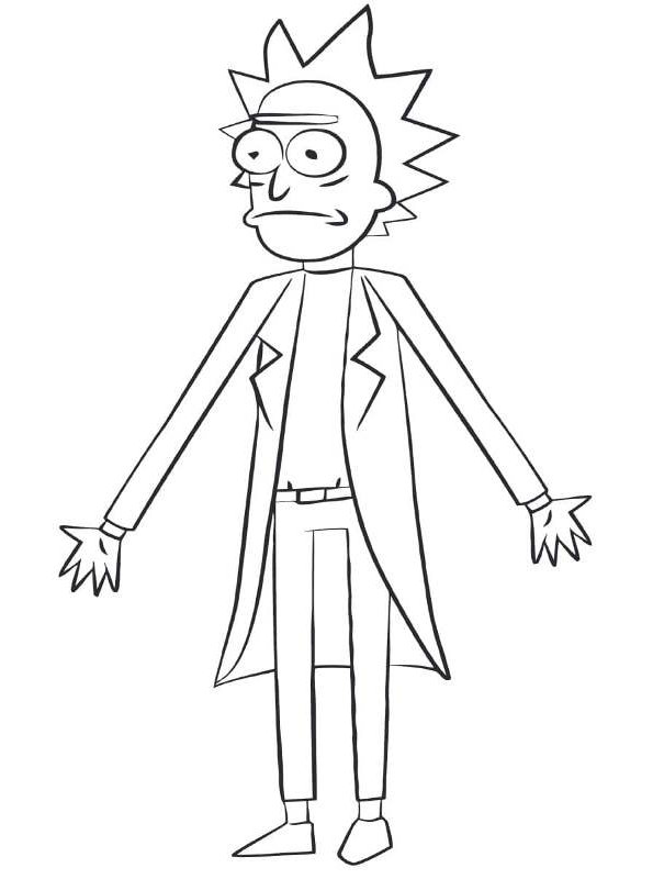 Kids N Coloring Page Rick And Morty Rick And Morty 12