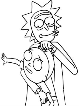 Kids-n-fun.com | 22 coloring pages of Rick and Morty