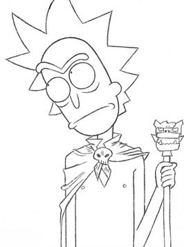 Kids N Fun Com 22 Coloring Pages Of Rick And Morty