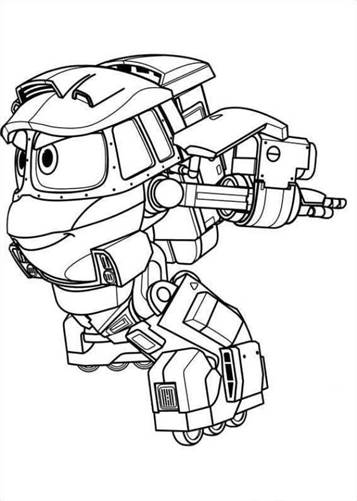 Kids-n-fun.com | 15 coloring pages of Robot Trains