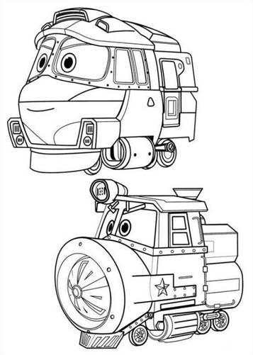 Kids N Fun Com 15 Coloring Pages Of Robot Trains