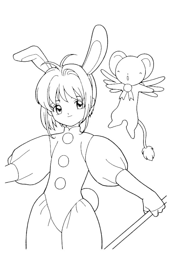 Kids-n-fun.com | Coloring page Sakura Sakura