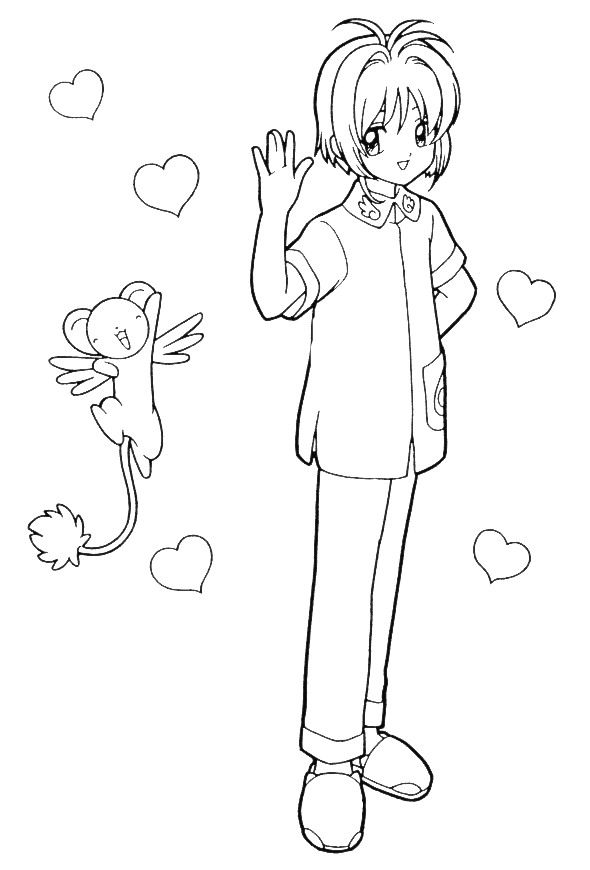 Kids-n-fun.com | Create personal coloring page of Sakura coloring page