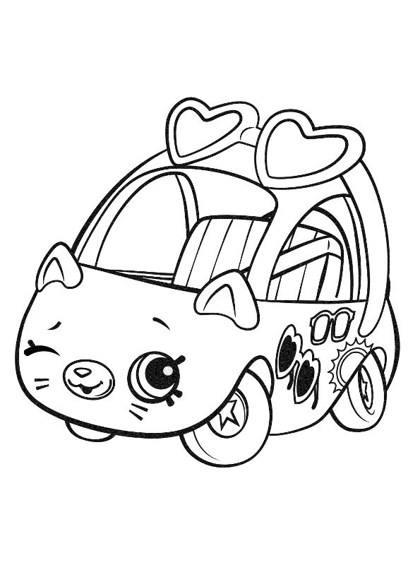 Kids-n-fun.com | Coloring page Shopkins Cutie Cars Shopkins Cutie Cars