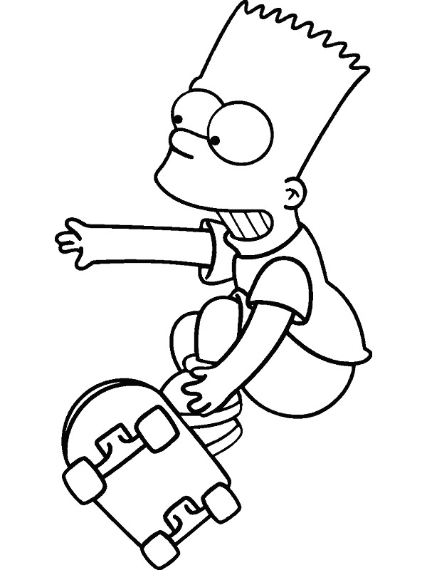 Simpsons coloring page.