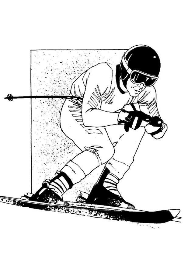 Горные лыжи рисунок