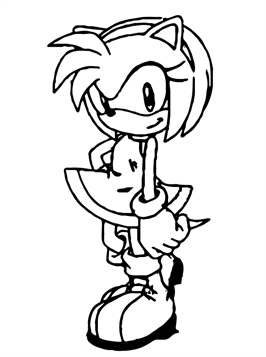 Sonic-Tails-Amy Rose-Knuckles para imprimir gratuitamente