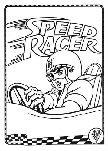 Speed Racer coloring picture