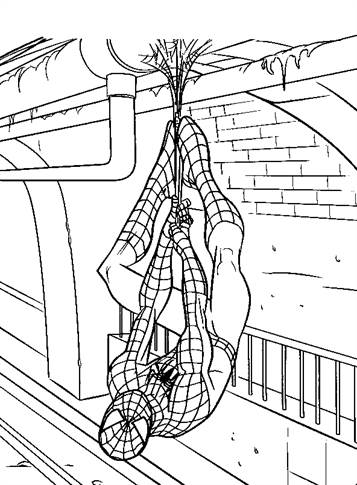 coloring pages online spiderman fighting