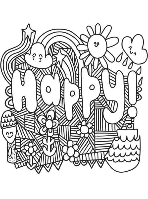 Kidsnfun.com  Coloring page Sayings happy