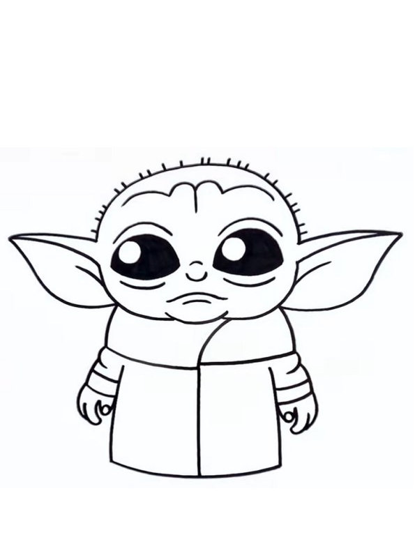 Kids-n-fun.com | Coloring page Star Wars Mandalorian baby ...