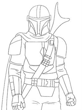 Kids-n-fun.com | 8 coloring pages of Star Wars Mandalorian