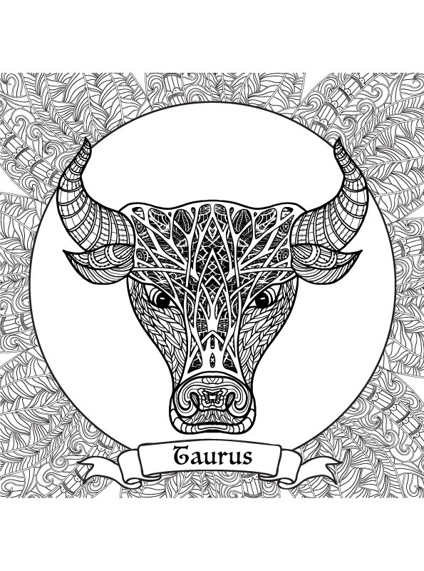 Download Kids-n-fun.com | Coloring page Zodiac signs for adults Taurus