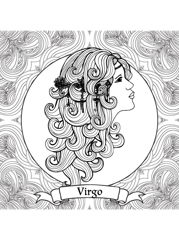 Kids-n-fun.com | Coloring page Zodiac signs for adults Virgo
