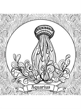 Aquarius Coloring Pages For Adults - img-figtree