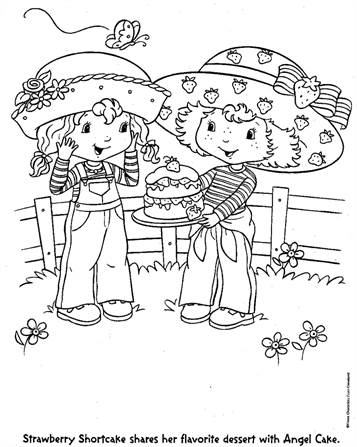 22 coloring pages of Strawberry Shortcake