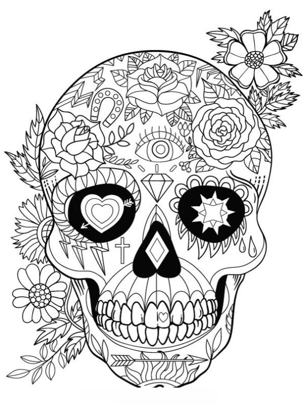 Free Printable Coloring Pages Sugar Skulls