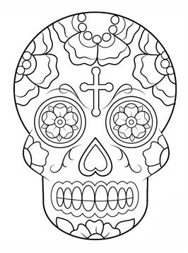 sugar skulls coloring pages