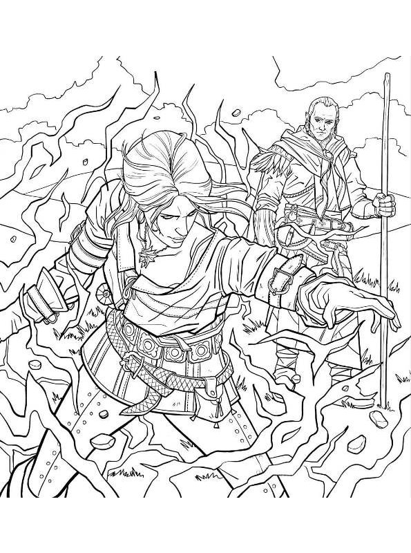 Kids-n-fun.com | Coloring page The Witcher the witcher 2