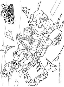 mickey and the roadster racers coloring pages