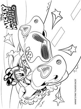 mickey and the roadster racers coloring pages