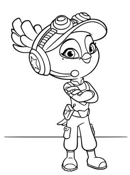 12 coloring pages of Top Wing