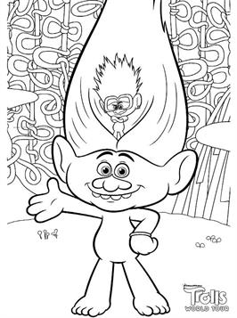 Free Printable Trolls 2 Queen Poppy Coloring Page  Poppy coloring page,  Monster coloring pages, Cartoon coloring pages