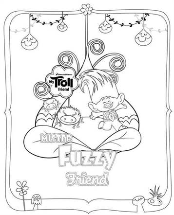 Bridget from Trolls coloring page