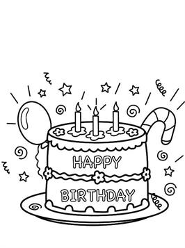 birthday cake coloring pages preschool halloween