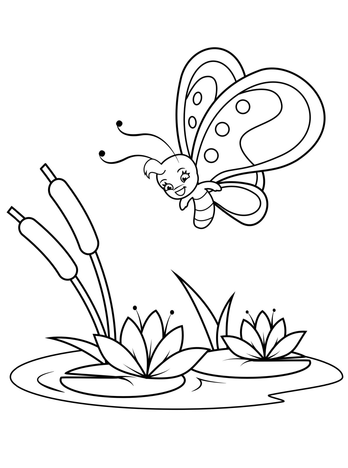 Kids-n-fun.com | Coloring page Butterfly Kids Butterfly Kids