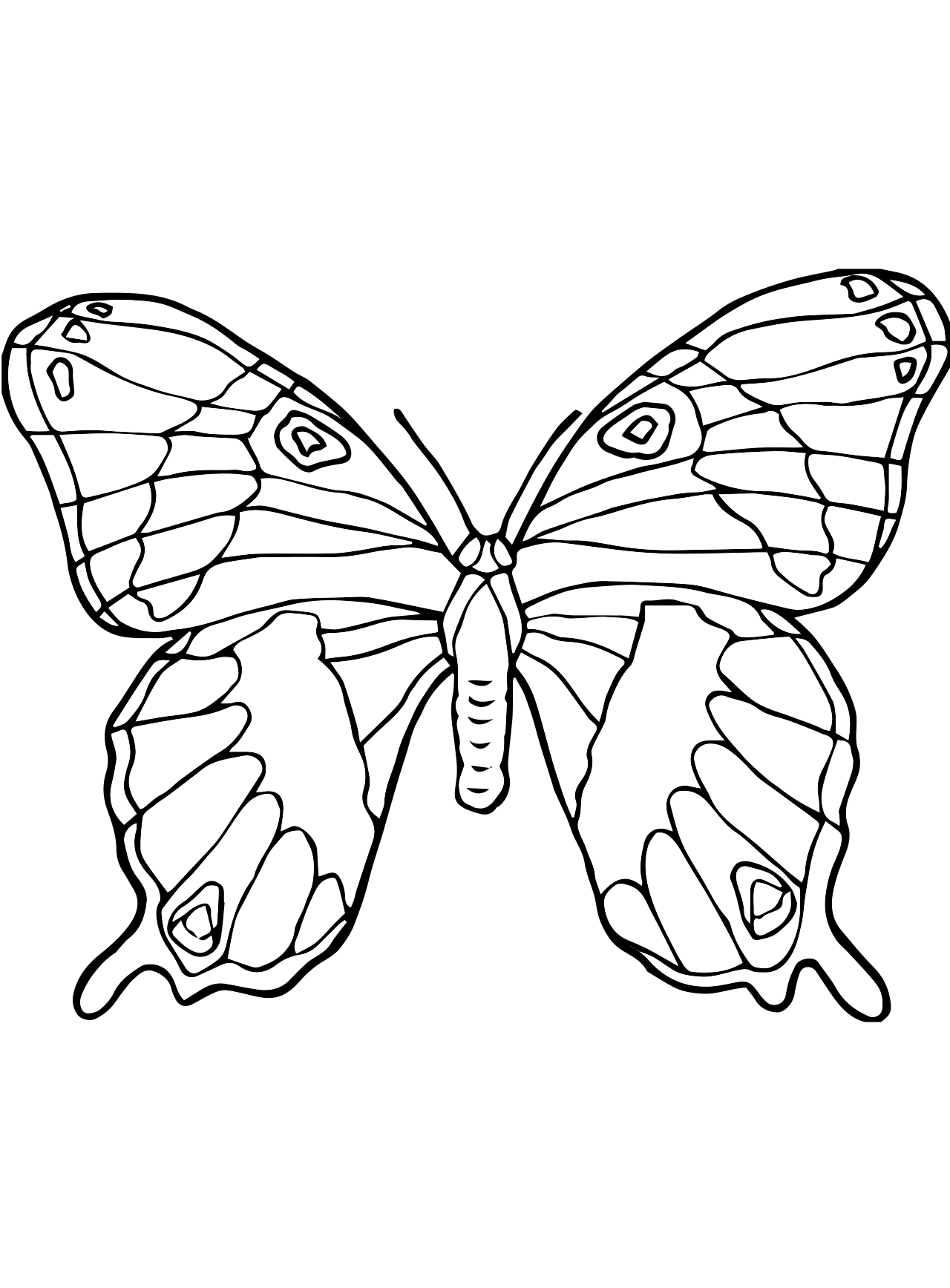 Kids-n-fun.com | Create personal coloring page of Butterflies coloring page